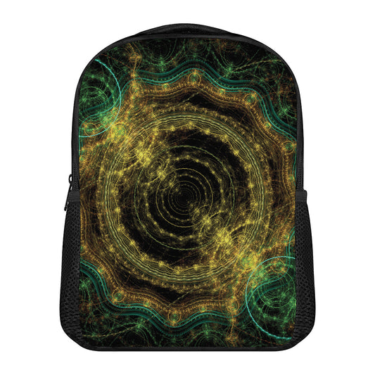 Steampunk Fractal Print Casual Backpack