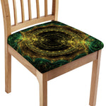 Steampunk Fractal Print Chair Cushion Cover