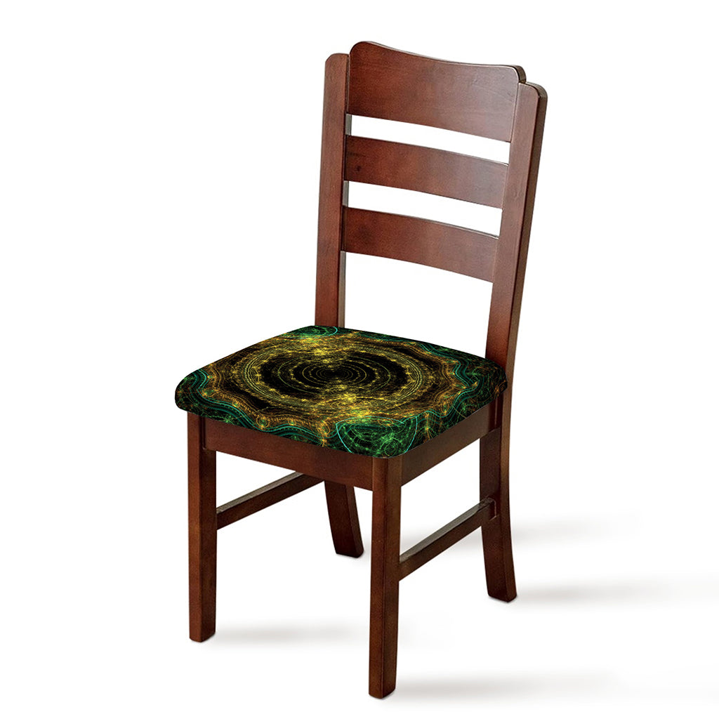 Steampunk Fractal Print Chair Cushion Cover
