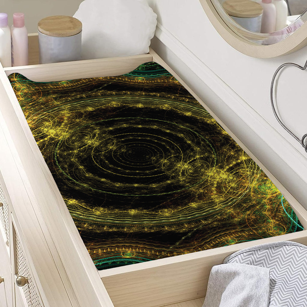 Steampunk Fractal Print Changing Pad Cover