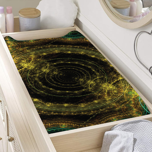 Steampunk Fractal Print Changing Pad Cover