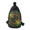 Steampunk Fractal Print Sling Bag
