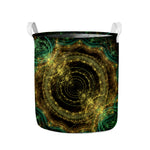 Steampunk Fractal Print Collapsible Laundry Basket