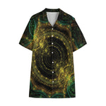 Steampunk Fractal Print Cotton Hawaiian Shirt