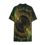 Steampunk Fractal Print Cotton Hawaiian Shirt