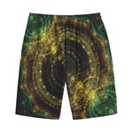 Steampunk Fractal Print Cotton Shorts
