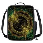 Steampunk Fractal Print Crossbody Lunch Bag