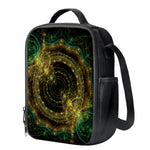 Steampunk Fractal Print Crossbody Lunch Bag