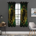 Steampunk Fractal Print Grommet Curtain Panels