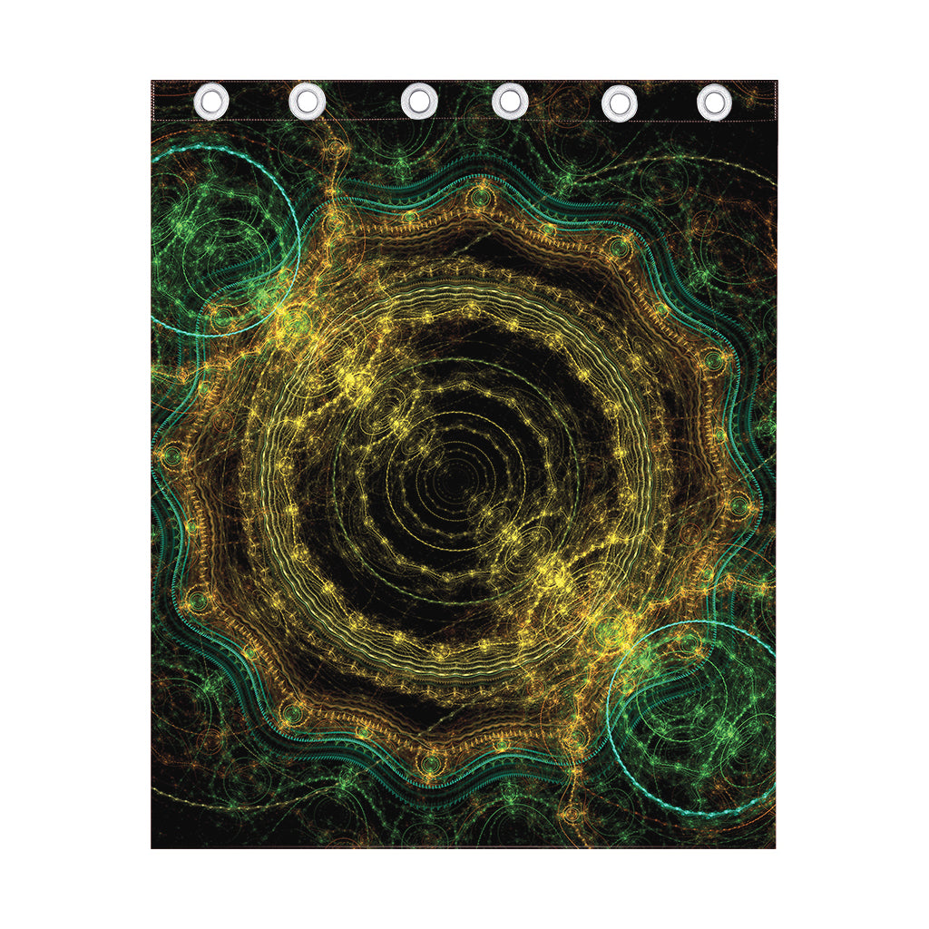 Steampunk Fractal Print Curtain