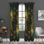 Steampunk Fractal Print Curtain