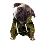 Steampunk Fractal Print Dog Zip Up Hoodie