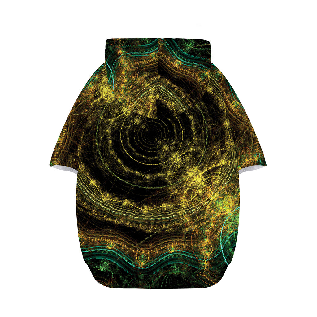 Steampunk Fractal Print Dog Zip Up Hoodie