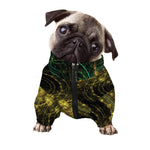 Steampunk Fractal Print Dog Zip Up Jacket