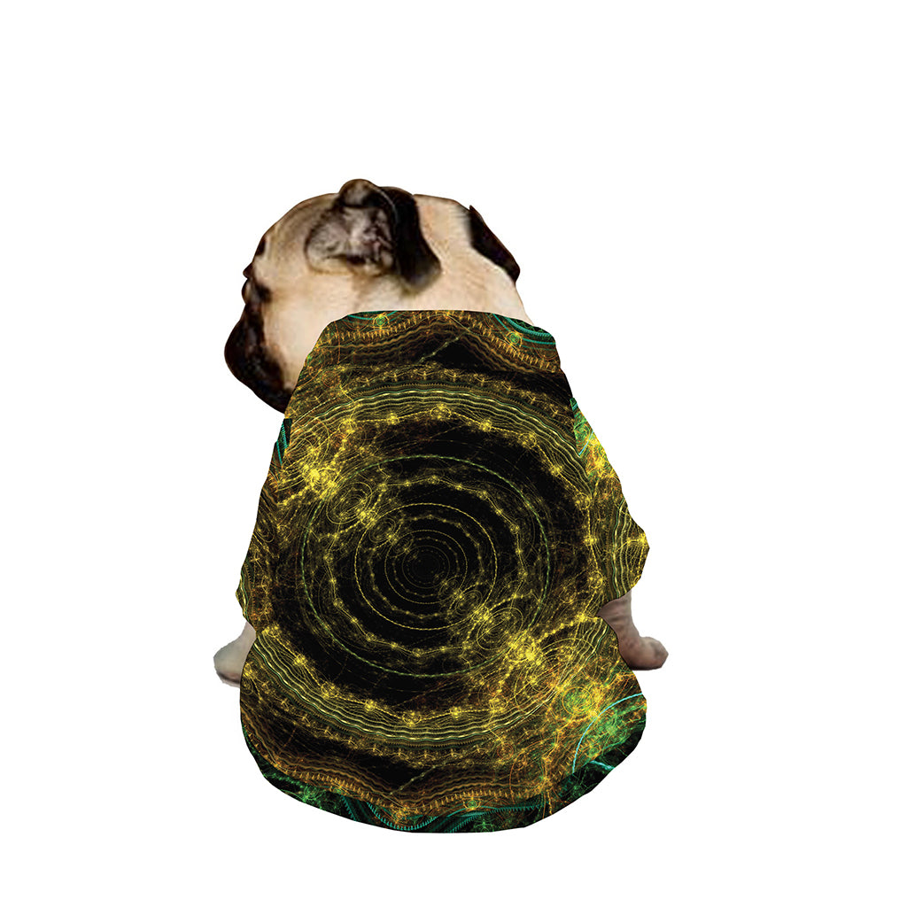 Steampunk Fractal Print Dog Zip Up Jacket