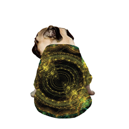 Steampunk Fractal Print Dog Zip Up Jacket