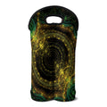 Steampunk Fractal Print Double Neoprene Wine Tote