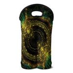 Steampunk Fractal Print Double Neoprene Wine Tote