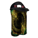 Steampunk Fractal Print Double Neoprene Wine Tote