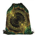 Steampunk Fractal Print Drawstring Bag