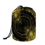 Steampunk Fractal Print Drawstring Makeup Bag
