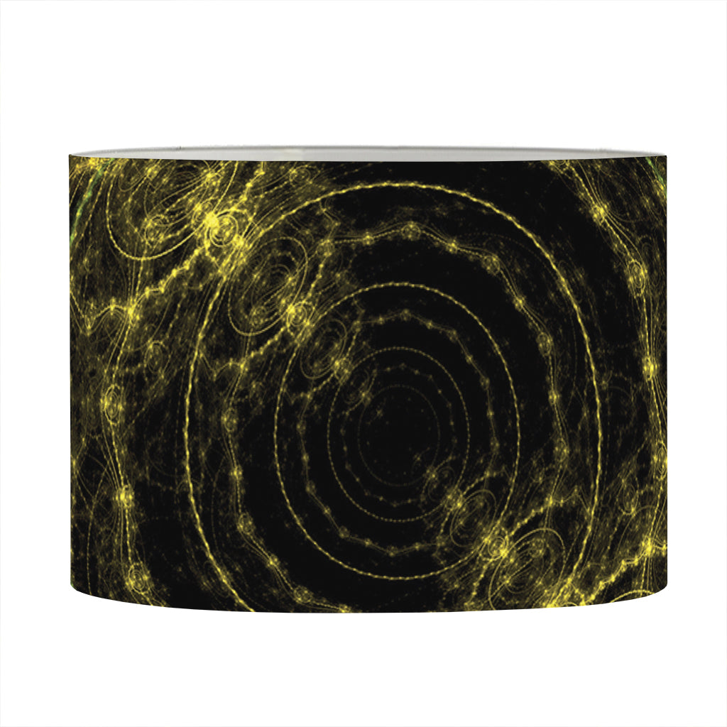 Steampunk Fractal Print Drum Lamp Shade