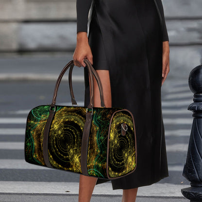 Steampunk Fractal Print Duffle Bag