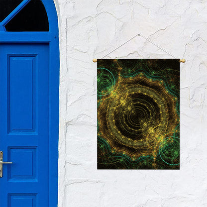 Steampunk Fractal Print Garden Flag