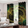 Steampunk Fractal Print Grommet Curtains