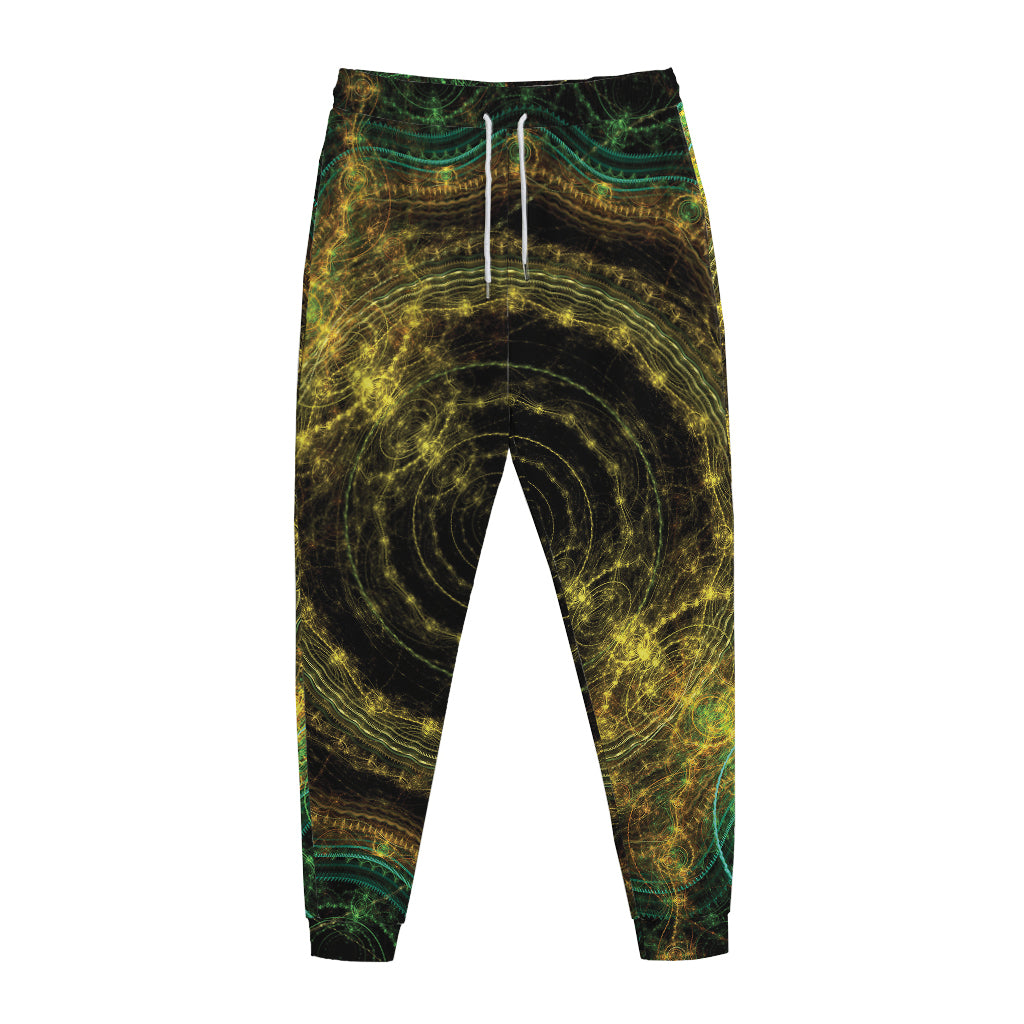 Steampunk Fractal Print Jogger Pants