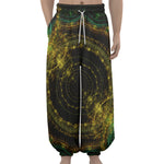 Steampunk Fractal Print Lantern Pants