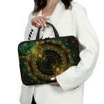 Steampunk Fractal Print Laptop Sleeve With Handle