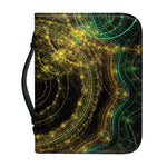Steampunk Fractal Print Leather Bible Cover