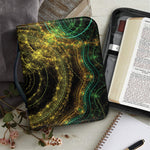 Steampunk Fractal Print Leather Bible Cover