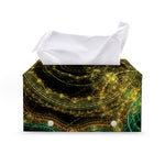 Steampunk Fractal Print Leather Tissue Box Cover