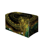 Steampunk Fractal Print Leather Tissue Box Cover