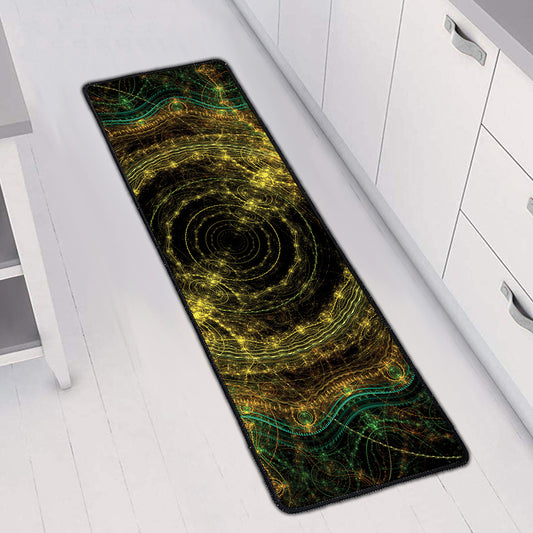 Steampunk Fractal Print Long Kitchen Mat