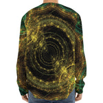 Steampunk Fractal Print Long Sleeve Baseball Jersey