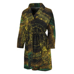 Steampunk Fractal Print Men's Bathrobe