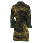 Steampunk Fractal Print Men's Bathrobe