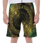 Steampunk Fractal Print Men's Beach Shorts