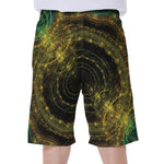 Steampunk Fractal Print Men's Beach Shorts