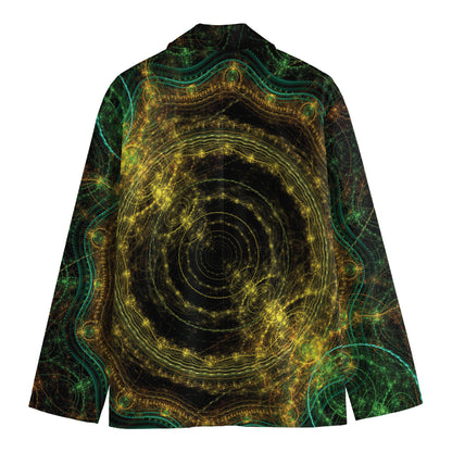 Steampunk Fractal Print Men's Blazer