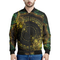 Steampunk Fractal Print Men's Bomber Jacket