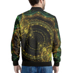 Steampunk Fractal Print Men's Bomber Jacket