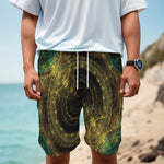 Steampunk Fractal Print Men's Cargo Shorts