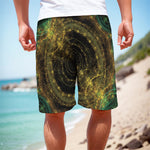 Steampunk Fractal Print Men's Cargo Shorts