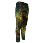 Steampunk Fractal Print Men's Compression Pants