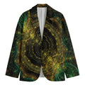 Steampunk Fractal Print Men's Cotton Blazer