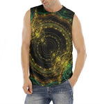 Steampunk Fractal Print Men's Fitness Tank Top